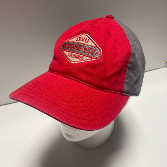 Ohio State Buckeyes Red Gray Embroidered Hat Adult Unisex One Size - Picture 1 of 8